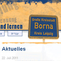 Screenshot der Internetpräsenz: Übersichtsseite Aktuelles aus Borna